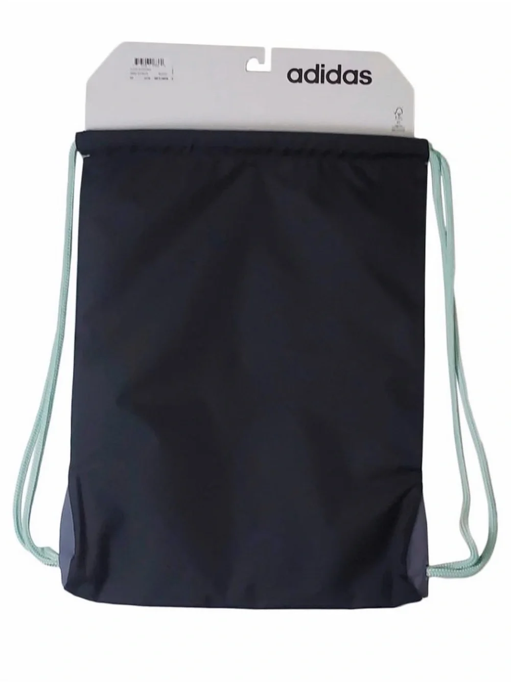 adidas Mint Green Drawstring Backpack with Front Pocket